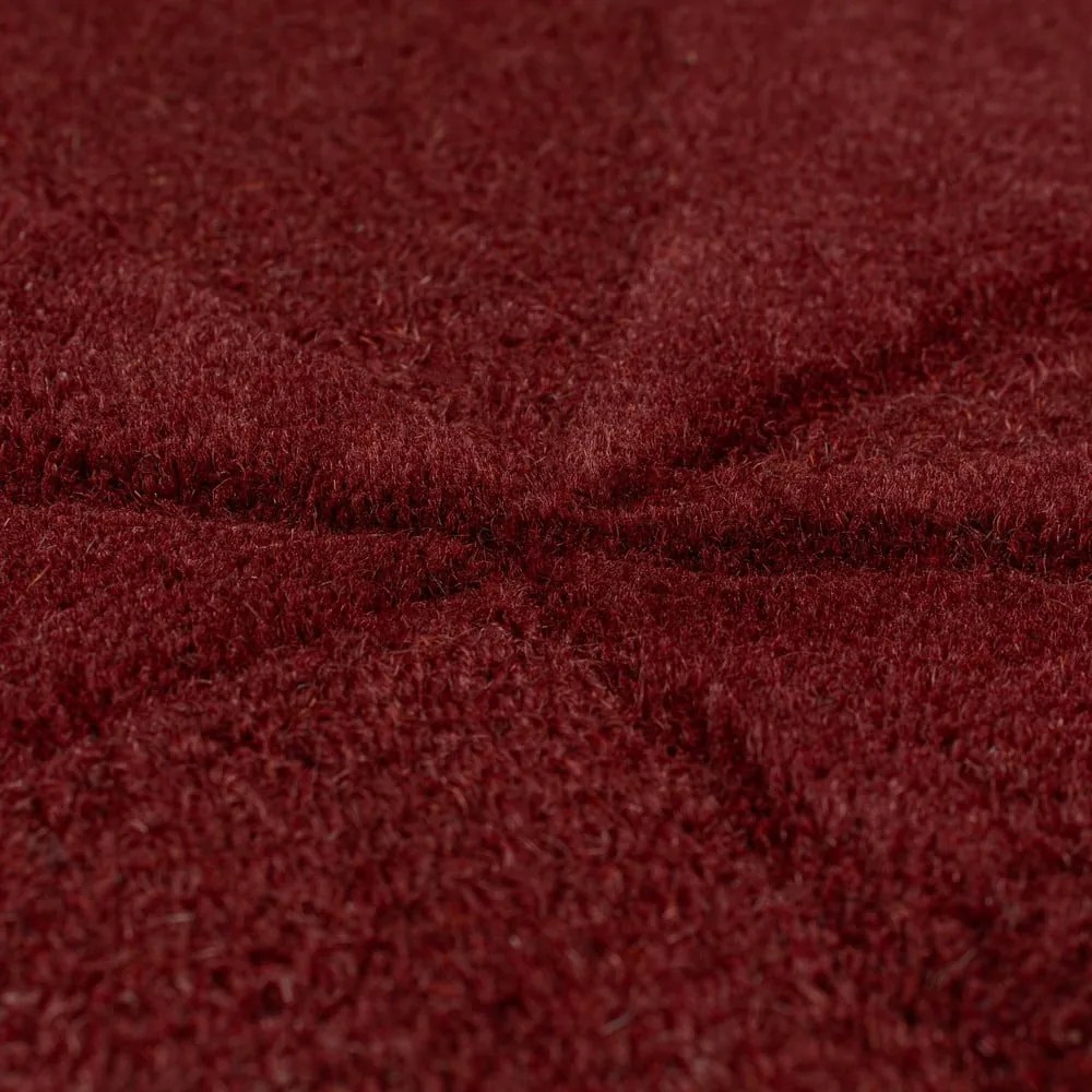 Tappeto burgundy in lana tessuto a mano 200x290 cm Shard Red – Flair Rugs