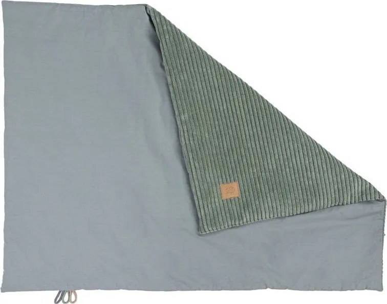 Coperta per bambini verde in velluto a coste 100x77 cm – Meowbaby