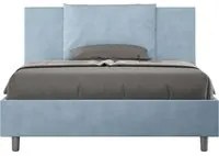 Letto Matrimoniale Francese 140x190 cm con Rete e Contenitore Antea Azzurro