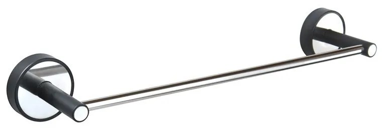 Kamalu - Portasalvietta barra 50 cm in acciaio inox e dettagli in abs nero | NICO-N