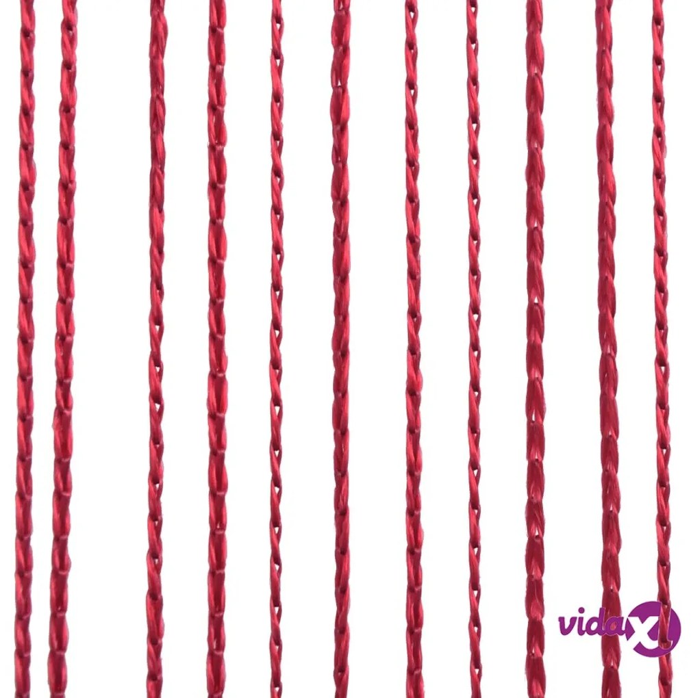 vidaXL 2 Pz Tende a Fili 100x250 cm Rosso Borgogna