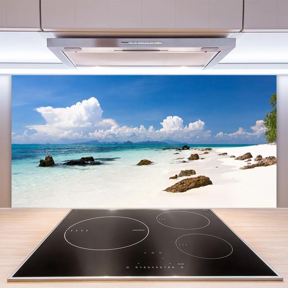 Pannello cucina paraschizzi Paesaggio del mare della spiaggia 100x50 cm