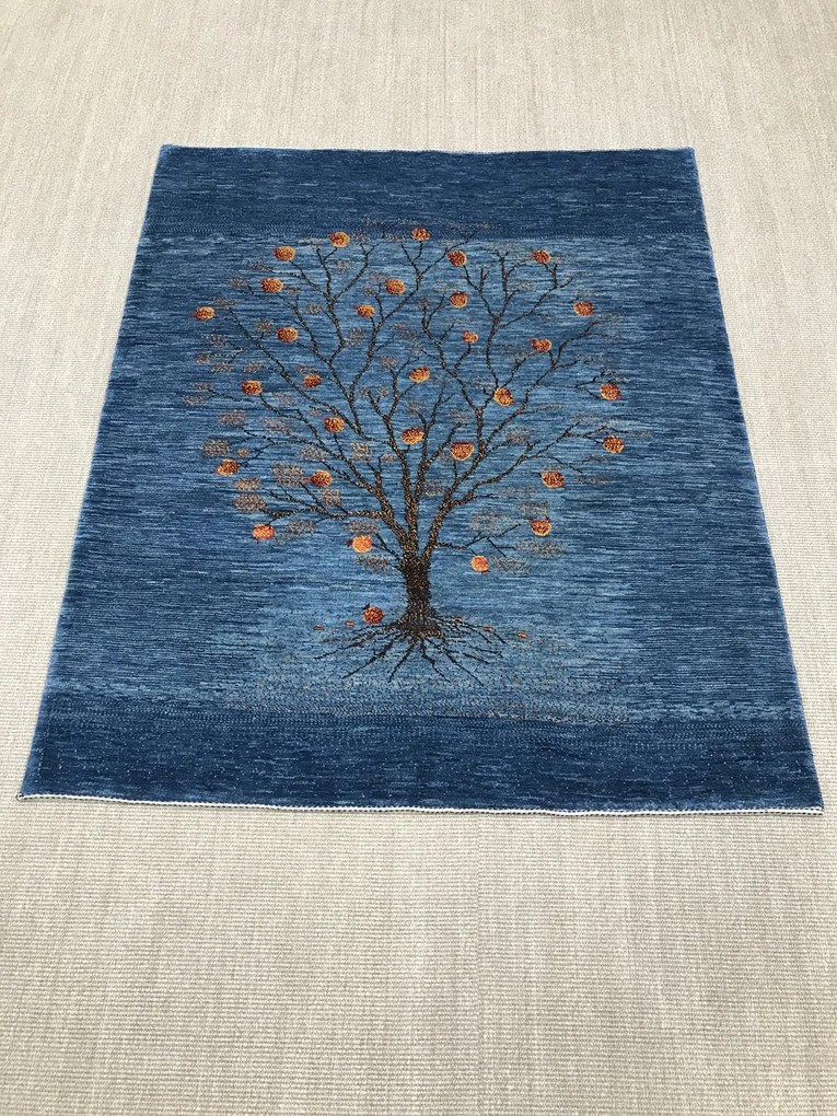 Loribaft Tappeto 190 x 150 Blu (Iran) Annodato A Mano
