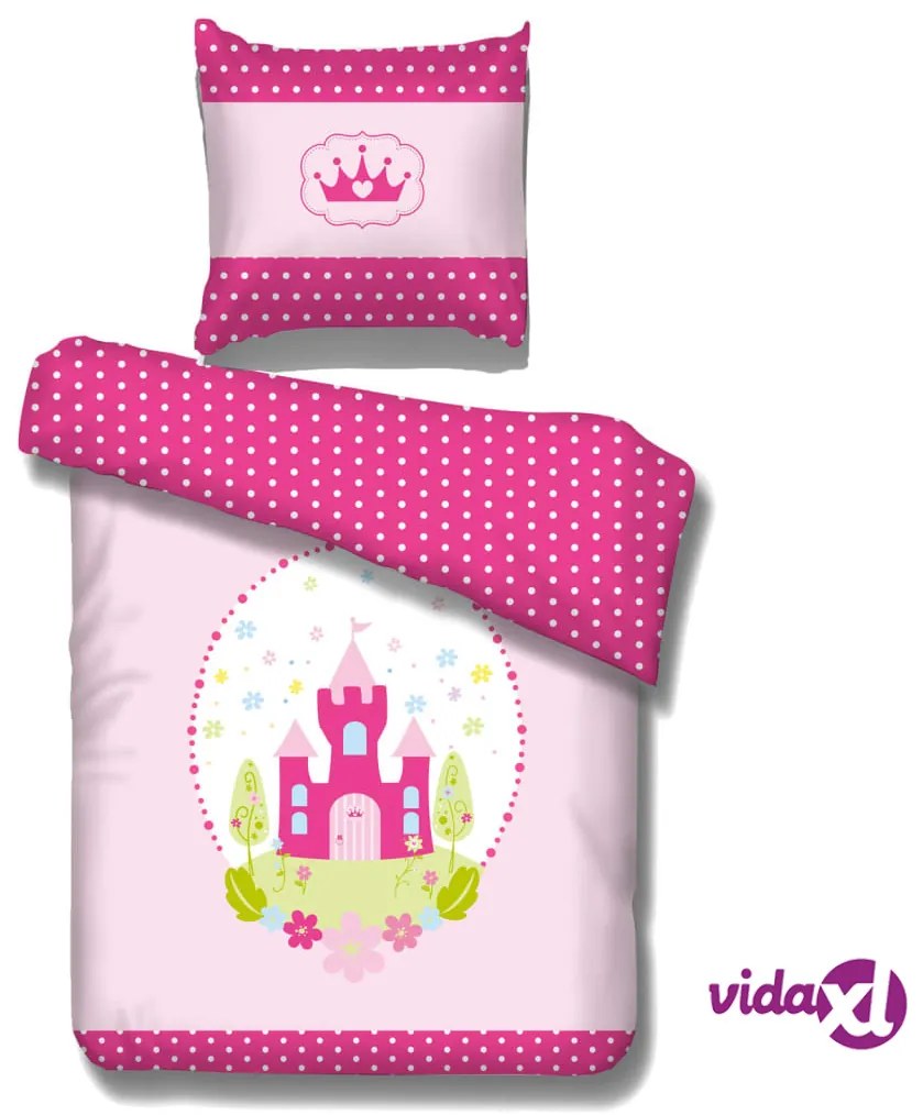 Vipack Set Copriletto Design Principesse 195x85 cm in Cotone