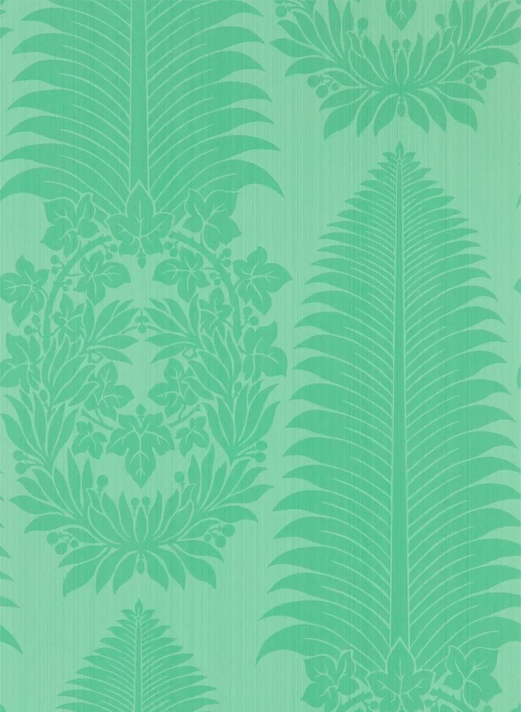 Zoffany Tapete Marsdens Palm Damask - Pale Poisen