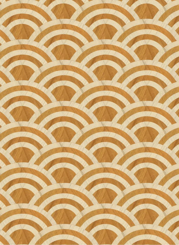 Tapete Lucky O's von Moooi - Birch & Gold