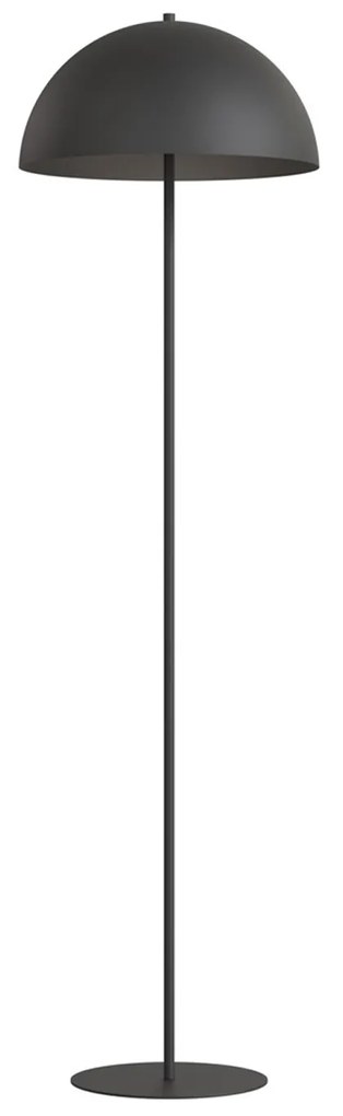 Piantana Moderno Demetra Acciaio Nero 1 Luce E27 Ip20