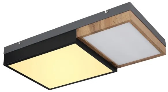 Globo 67286-30 - Plafoniera LED GUNDI LED/30W/230V marrone/nero