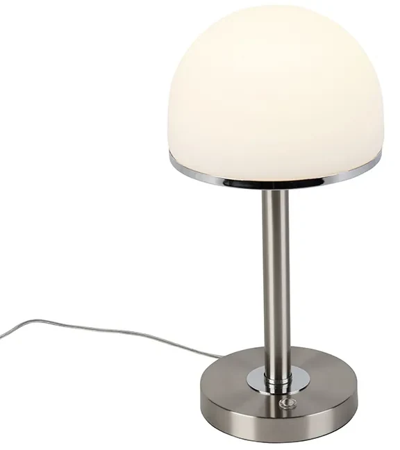 Lampada da tavolo vintage in metallo decorato (anni '20
