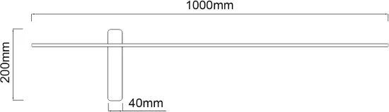 Open Design OR85051 - Lampada da parete BENE LED/10,5W/230V 100 cm nero