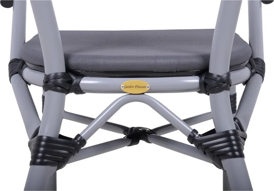 Sedia da esterno grigia in metallo Toskana – Garden Pleasure