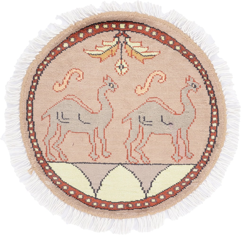 Agra Tappeto orientale 50 x 50 (Indian) Annodato A Mano