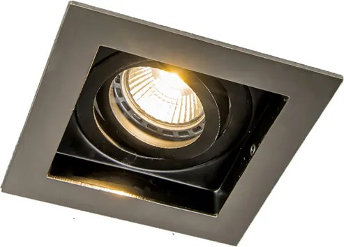 Faretto da incasso smart in acciaio con sorgente luminosa Wifi GU10 - Carree