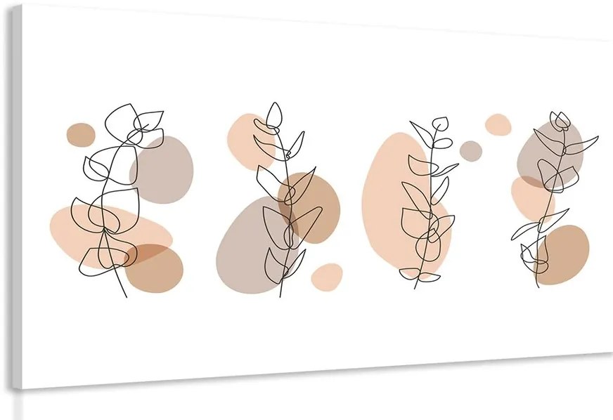 Stampa su tela – Natura morta minimalista di piantine