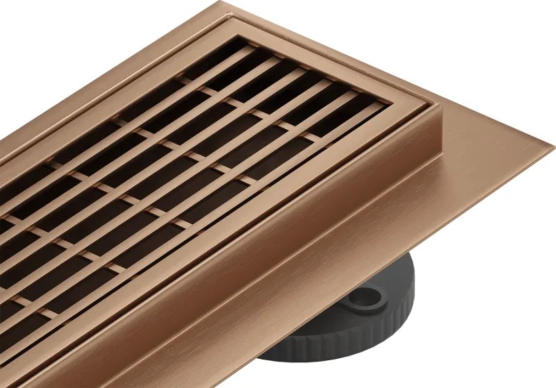 Mexen Flat 360° M33 scarico lineare rotante 90 cm, rame spazzolato - 1C33090-40