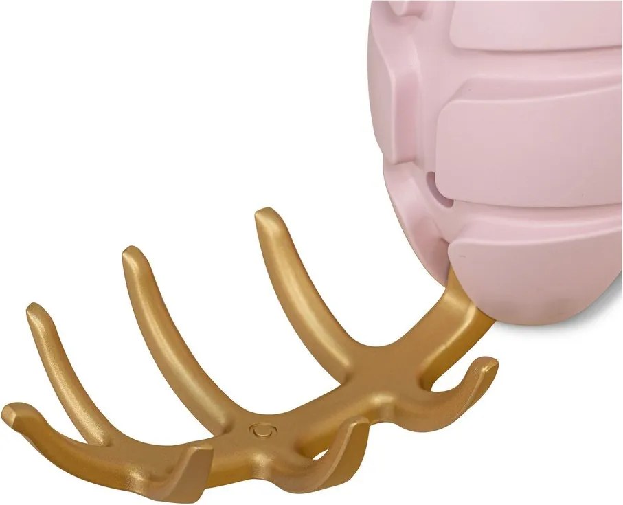 Gancio da parete rosa chiaro/dorato in plastica Bug – Spinder Design