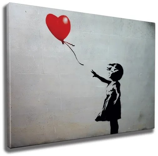 Pittura murale su tela 50x70 cm nero/grigio