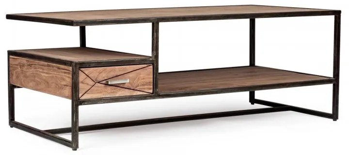 Tavolino 1 cassetto Egon in legno nobilitato 120x60x45h cm