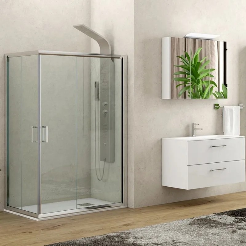 Box doccia 70x90 altezza 170cm trasparente K410 - KAMALU