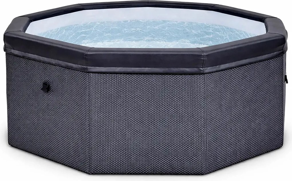 Vasca Idromassaggio Piscina Spa Semirigida Ottavia 4 Adulti 2 Bambini 1000 L 193x193x70 cm in PVC Grigio...