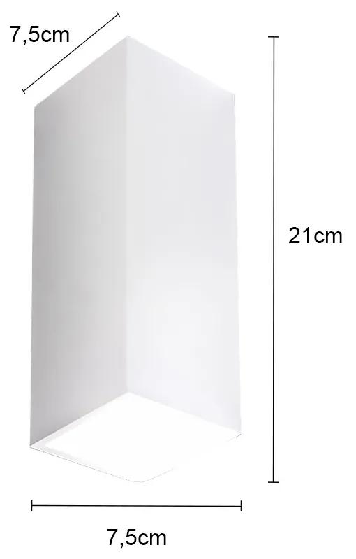 Applique in Gesso, 2 Lampade GU10 da parete Colore Bianco