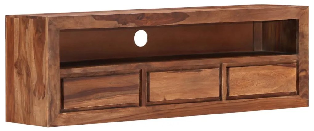 Mobile Porta Tv 120x30x40 Cm İn Legno Massello Di Sheesham /