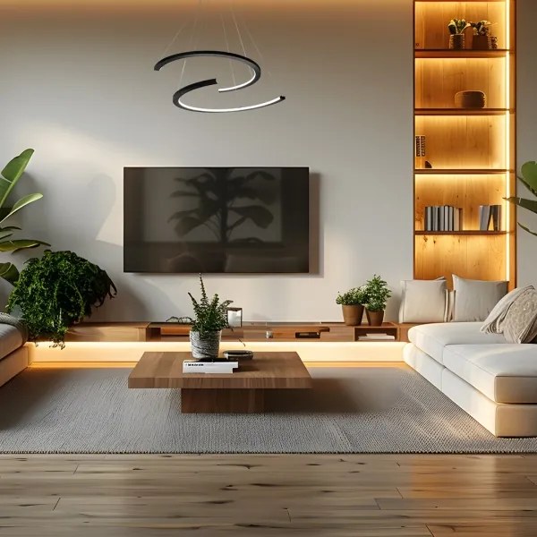 Lampadario LED a sospensione con filo DOUBLEMOON LED/30W/230V nero