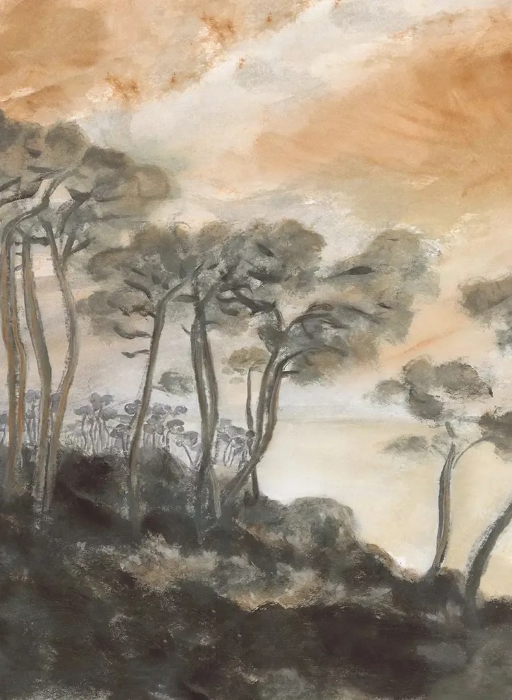 Isidore Leroy Carta da parati panoramica Les Landes - Coucher De Soleil