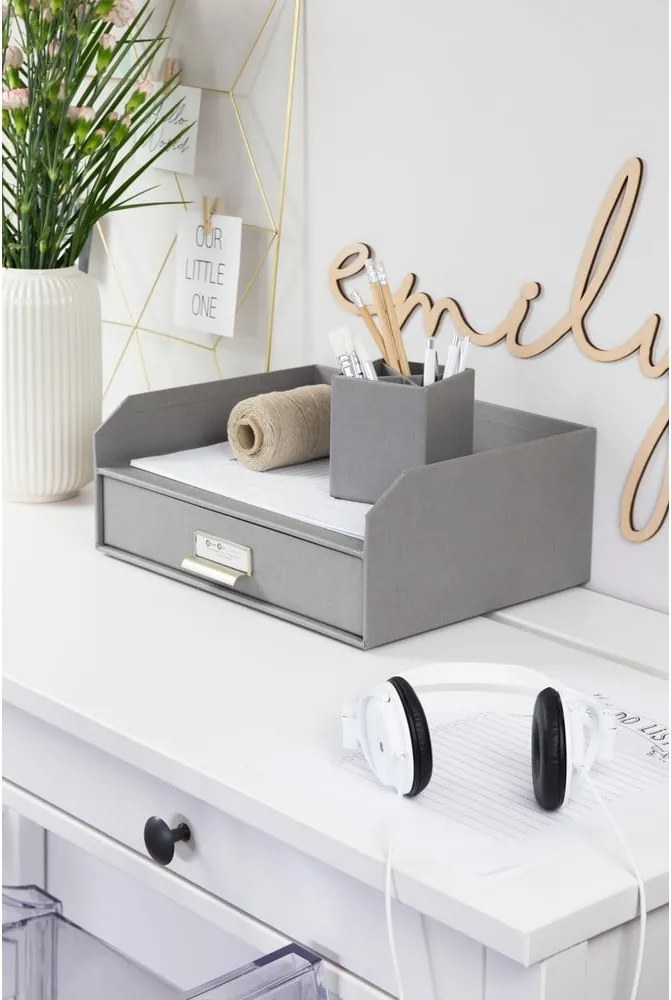 Organizzatore di documenti in cartone con cassetto Walter - Bigso Box of Sweden