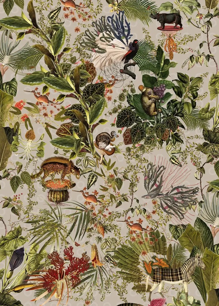 Moooi for Arte Carta da parati Menagerie of Extinct Animals - MO2073 - Cloud