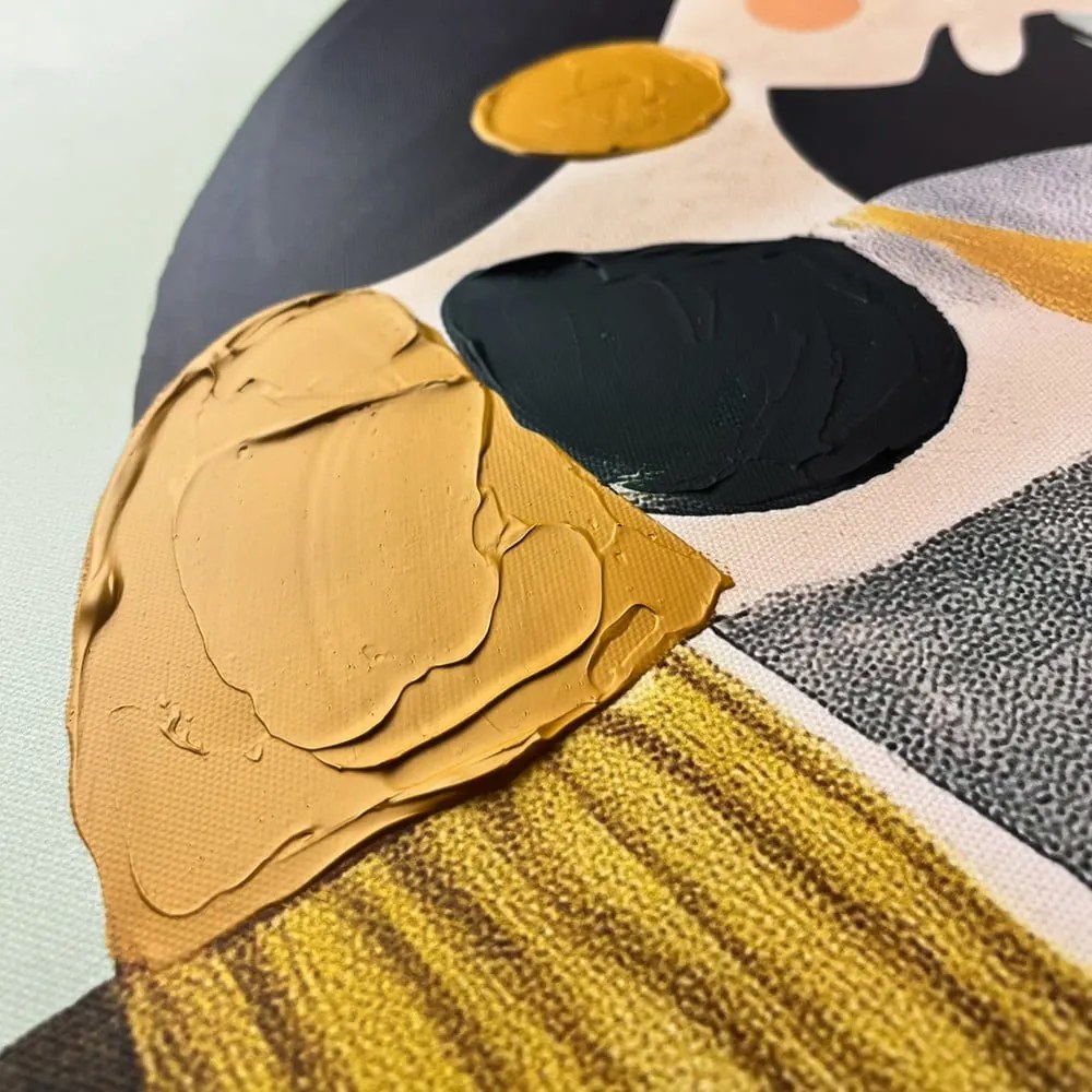 Quadro con elementi dipinti a mano 70x100 cm Penelope – Styler