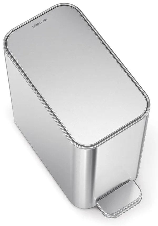 Cestino per rifiuti in acciaio con piedini in argento opaco 5 l - simplehuman