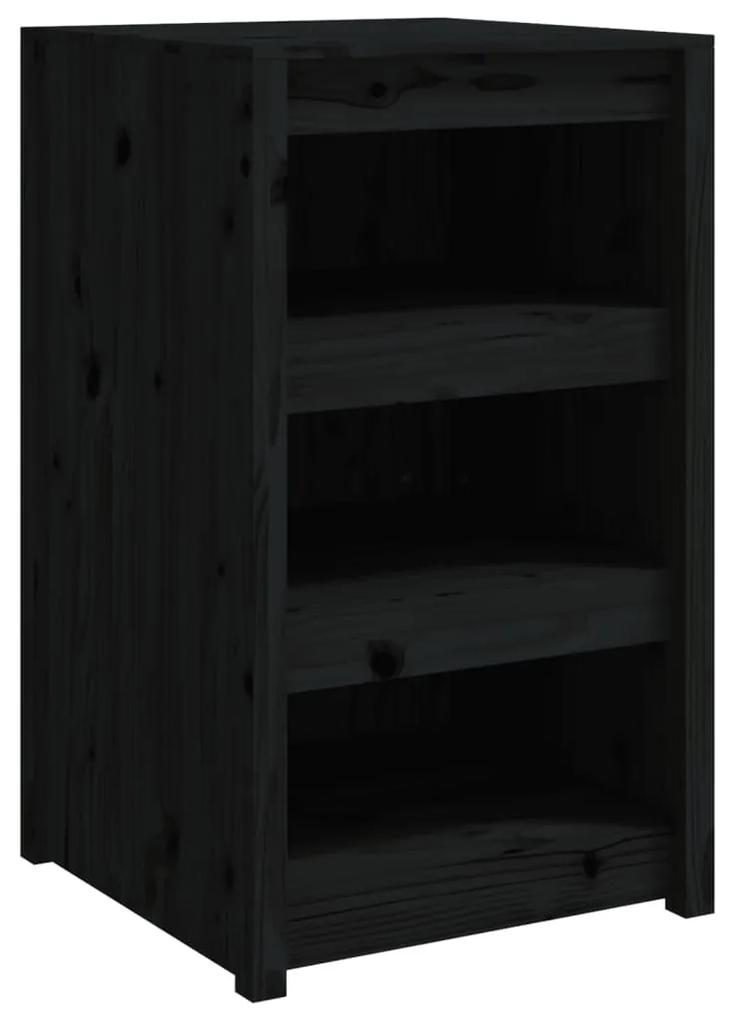 Mobili da cucina da esterno 2 pz neri in legno massello di pino