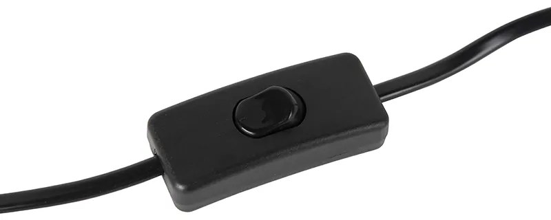 Lampada da tavolo retrò nera con bronzo - Milou