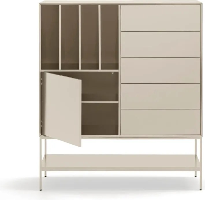 Armadietto color crema 120x140x45 cm Platt – Teulat