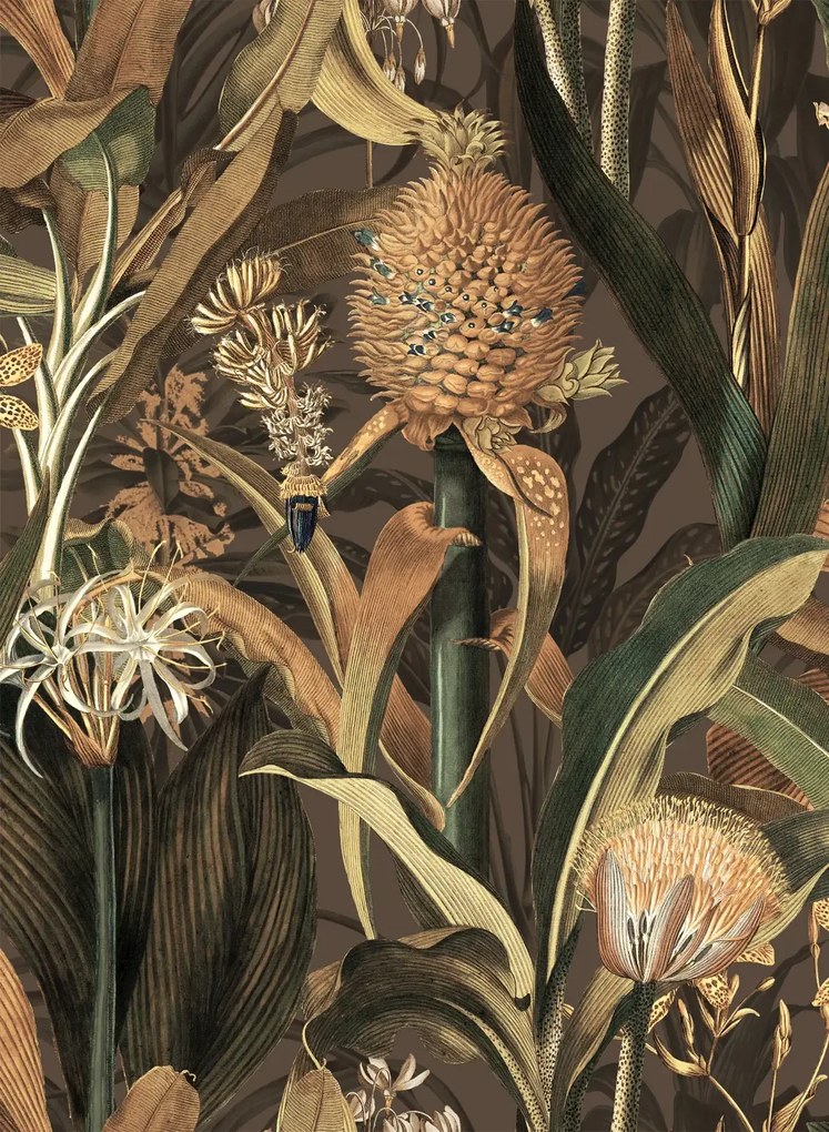 Arte International Carta da parati Blooming Pineapple - Autumn