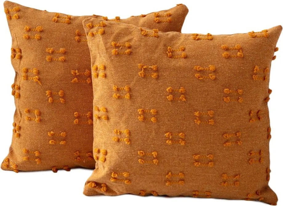 Federe decorative in set 2 pz 43x43 cm Tuffet – Mioli Decor