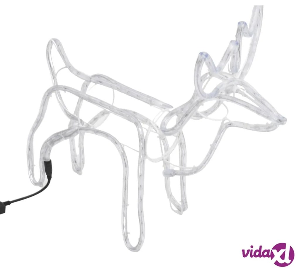 vidaXL Figure Natalizie Renne 2 pz Bianco Caldo 60x30x60 cm