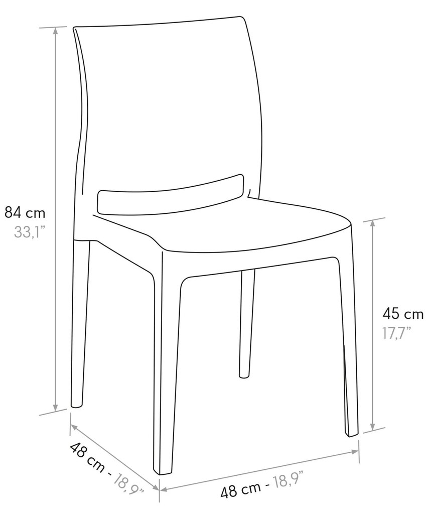 ELLIOT - sedia di design moderno polipropilene