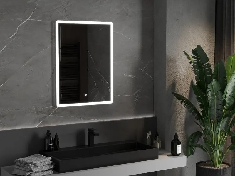 Mexen Navia specchio da bagno retroilluminato 60 x 80 cm, LED 6000K, anti-appannamento - 9803-060-080-611-00