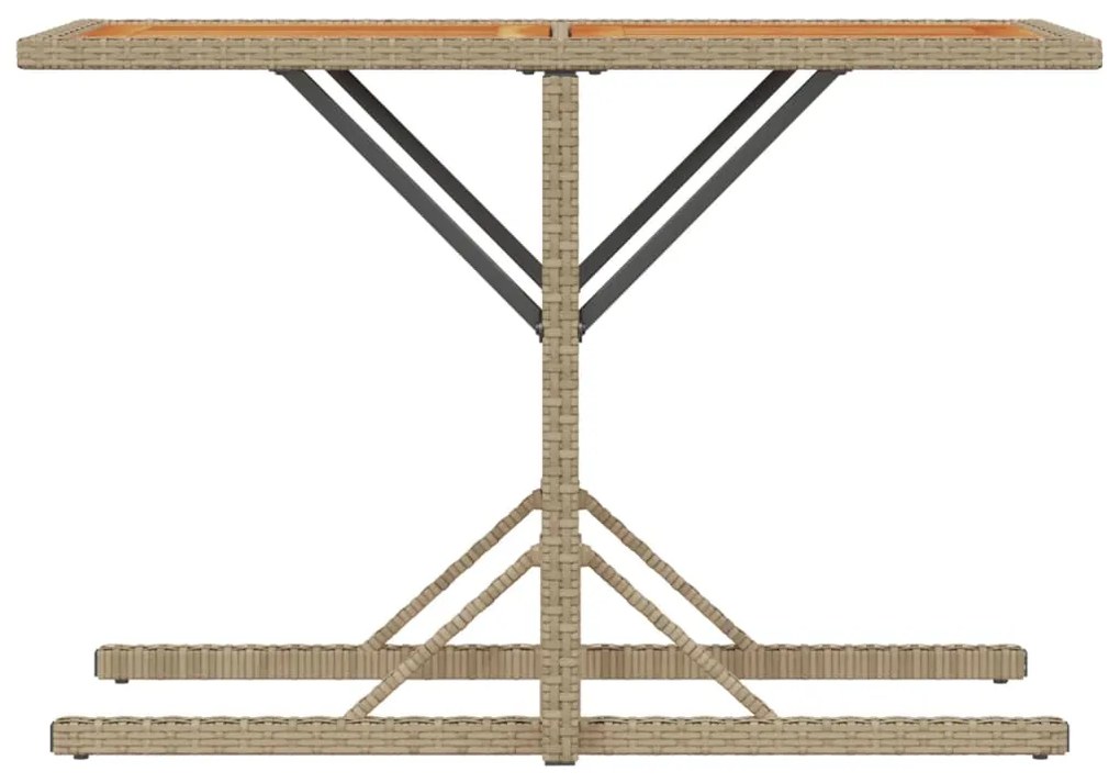 Set da Bistrò 3 pz con Cuscini Beige in Polyrattan