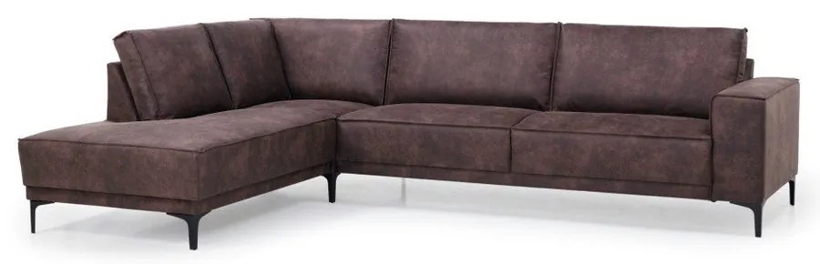 Divano angolare in similpelle marrone (angolo sinistro) Copenhagen - Scandic