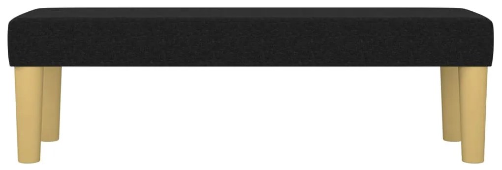 Panca nera 100x30x30 cm in tessuto