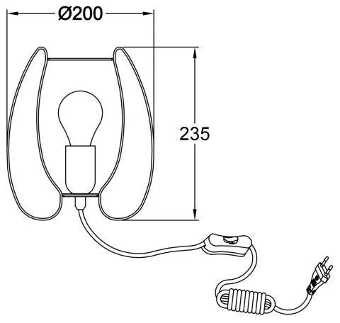Fabas Luce 3677-34-225 - Lampada da tavolo CAMP 1xE27/40W/230V oro