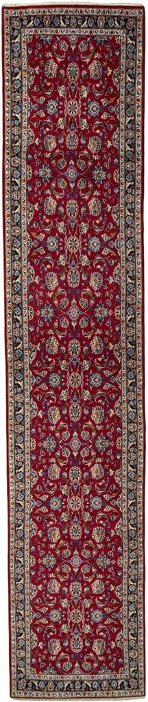 Kashan Tappeto persiano 490 x 100 Rosso (Iran) Annodato A Mano