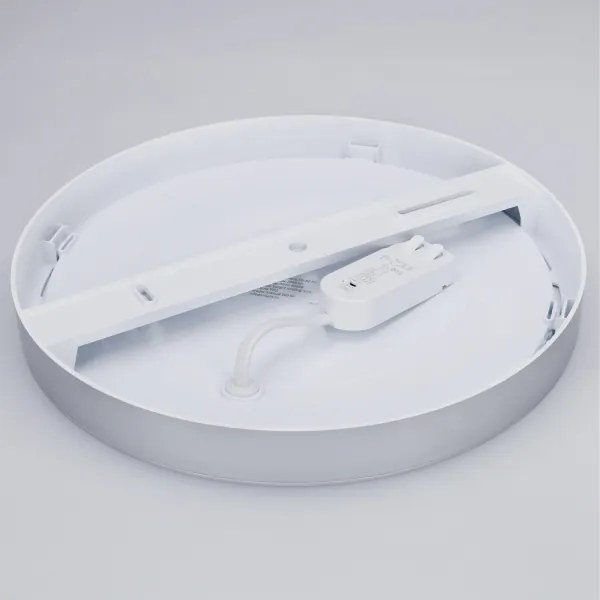 Solight WD244-S - Pannello LED 2 in 1 24W/230V 3000/4000/6000K diam. 30 cm IP54 argento