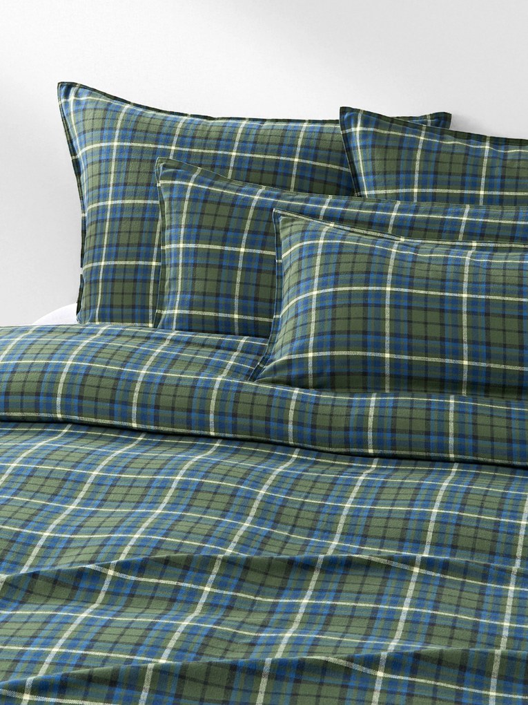 Copripiumino in flanella a quadri Linsay