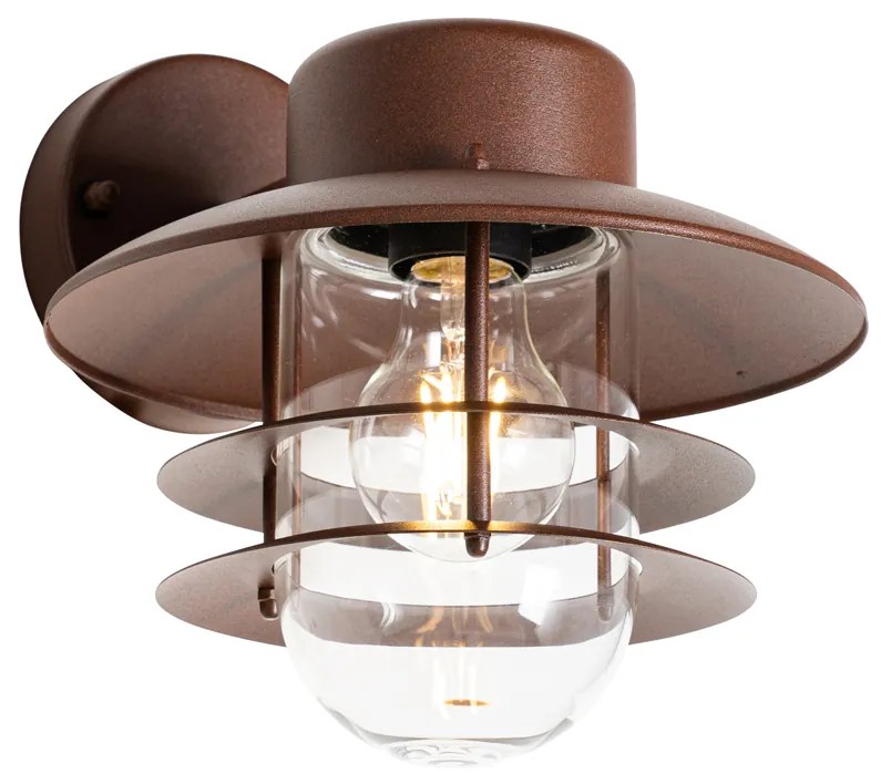 Applique da parete industriale marrone ruggine IP44 - Shell