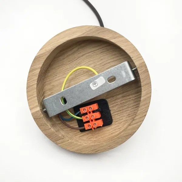 Lampadario sospeso con cavo AIDA 1xE27/60W/230V Ø 25 cm rovere/noce/bianco