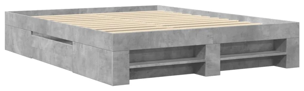 Giroletto grigio cemento 160x200 cm in legno multistrato